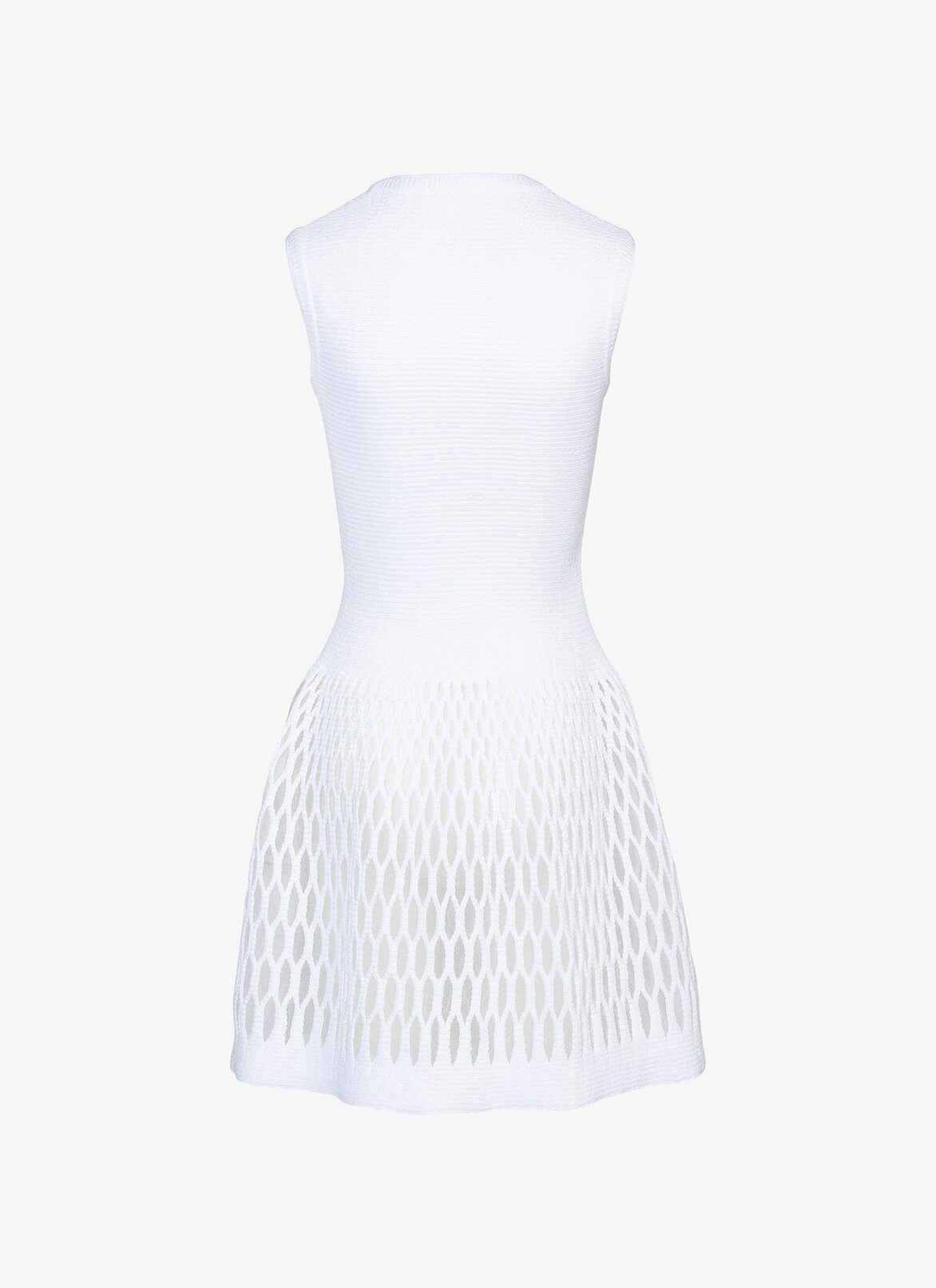 SLEEVELESS DRESS DIAPHANE WHITE ALAÏA WHITE  SLEEVELESS DRESS DIAPHANE WHITE